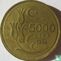 Turkey 5000 lira 1995 (type 1) - Image 1