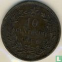Italie 10 centesimi 1866 (H) - Image 1