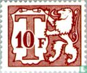 Lion héraldique et petit chiffre - Image 1