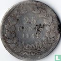Netherlands 25 cents 1849 (type 2) - Image 1
