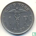 Belgium 1 franc 1929 (NLD) - Image 1