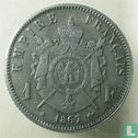 Frankrijk 1 franc 1867 (A) - Afbeelding 1