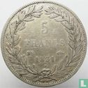 France 5 francs 1831 (Texte incus - Tête nue - BB) - Image 1