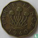 Verenigd Koninkrijk 3 pence 1940 (type 2) - Afbeelding 1