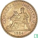 Frankrijk 1 franc 1924 (open 4) - Afbeelding 1