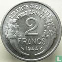 Frankrijk 2 francs 1944 (zonder letter) - Afbeelding 1