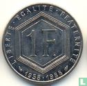 France 1 franc 1988 (with mintmarks) "30th anniversary of the Fifth Republic" - Image 1