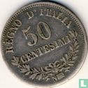 Italie 50 centesimi 1863 (N) - Image 2