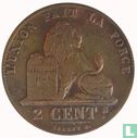 België 2 centimes 1847 - Afbeelding 2