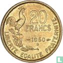 Frankrijk 20 francs 1950 (B - G.GUIRAUD - 4 veren) - Afbeelding 1