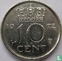 Pays-Bas 10 cent 1972 (fauté) - Image 1