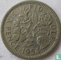 Royaume-Uni 6 pence 1954 - Image 1
