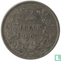 Belgium 2 francs 1909 (NLD) - Image 1