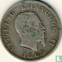 Italie 1 lire 1863 (M - avec écusson couronné) - Image 1