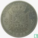 Belgium 2 francs 1866 (with cross on crown) - Image 1