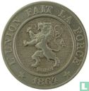 Belgique 10 centimes 1864 - Image 1