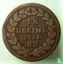 France 1 décime 1814 (L - DÉCIME. 1814.) - Image 1