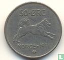 Noorwegen 50 øre 1971 - Afbeelding 1