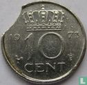 Pays-Bas 10 cent 1973 (fauté) - Image 1
