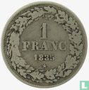 België 1 franc 1835 - Afbeelding 1