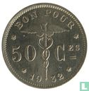Belgique 50 centimes 1932 (FRA) - Image 1