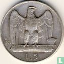 Italy 5 lire 1930 (edge inscription *FERT*) - Image 1