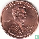 United States 1 cent 2009 (copper-plated zinc - D) "Lincoln bicentennial - Formative years in Indiana" - Image 1