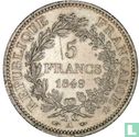 France 5 francs 1849 (Hercule - A) - Image 1