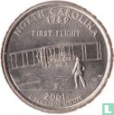 Verenigde Staten ¼ dollar 2001 (P) "North Carolina" - Afbeelding 1