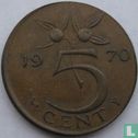 Pays-Bas 5 cent 1970 (fauté) - Image 1