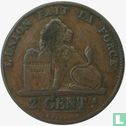 België 2 centimes 1862 - Afbeelding 2