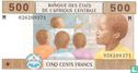 Centr.Afr.Stat. 500 Francs (M- Centraal Afrikaanse staten - J. F. Mamalepot & Louis Aleka-Rybert)  - Afbeelding 1
