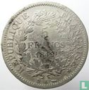 Frankreich 5 Franc 1849 (K) - Bild 1