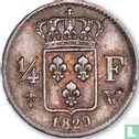 Frankrijk ¼ franc 1829 (W) - Afbeelding 1