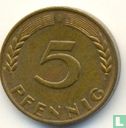 Duitsland 5 pfennig 1966 (J) - Afbeelding 2