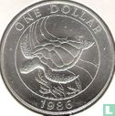 Bermudes 1 dollar 1986 (argent) "25th anniversary of the World Wildlife Fund" - Image 1