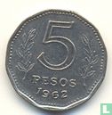 Argentinië 5 pesos 1962 - Afbeelding 1