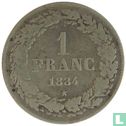 Belgique 1 franc 1834 - Image 1