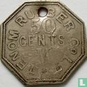 Noord Borneo 50 cents Plantagegeld, Tenom rubber Co. Ltd. - Afbeelding 1