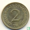 Yougoslavie 2 dinara 1982 - Image 1