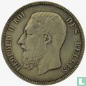 Belgien 5 Franc 1867 (kleiner Kopf - mit Punkt nach F) - Bild 2