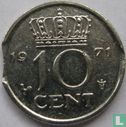 Niederlande 10 Cent 1971 (Prägefehler) - Bild 1