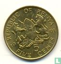 Kenia 5 cents 1991 - Afbeelding 1