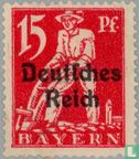 Surcharge sur les timbres de Bavière - Image 1