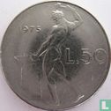 Italy 50 lire 1975 (type 1) - Image 1