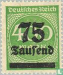 Figure in circle with overprint - Image 1