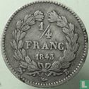 France ¼ franc 1843 (B) - Image 1