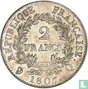 Frankrijk 2 francs 1807 (Q) - Afbeelding 1