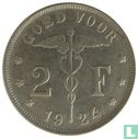 Belgique 2 francs 1924 - Image 1