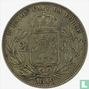 Belgium 2½ francs 1849 (large head) - Image 1